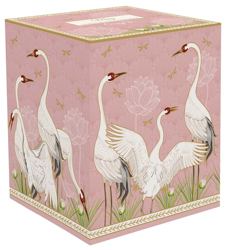 Porcelán bögre 360ml díszdobozban Dancing Herons