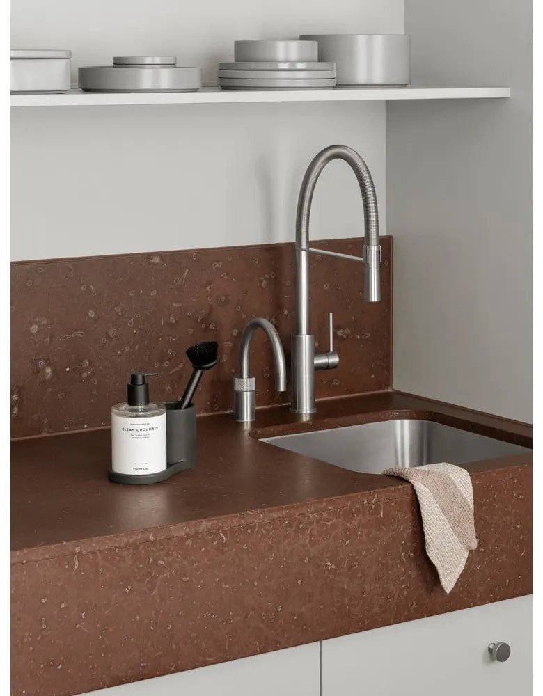 Fekete agyagkerámia mosogatóeszköz tartó Piro – Blomus