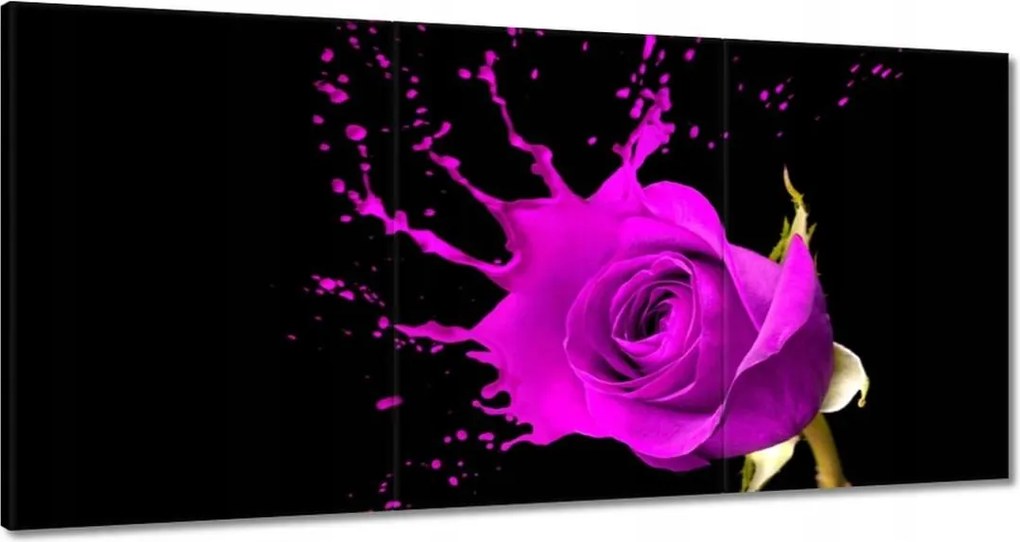 Vászonkép 120x60 Lila rózsa hatású