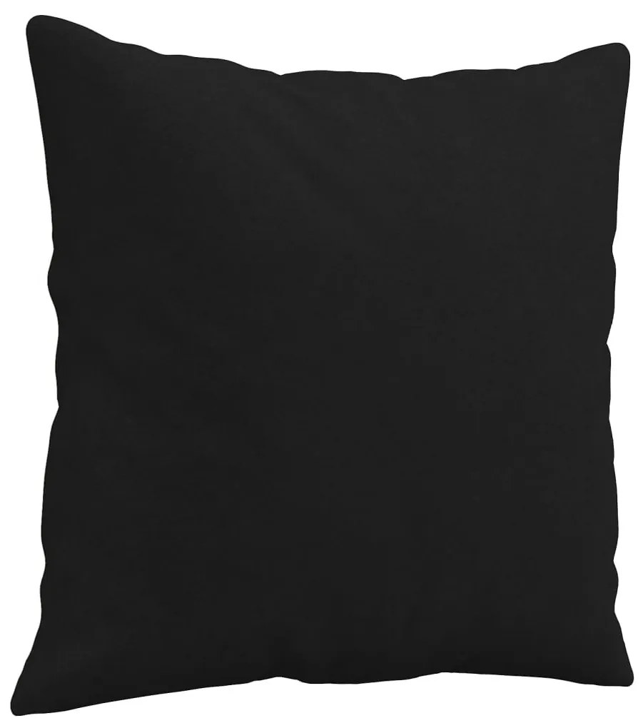 2 személyes fekete mikroszálas szövetkanapé párnákkal 120 cm