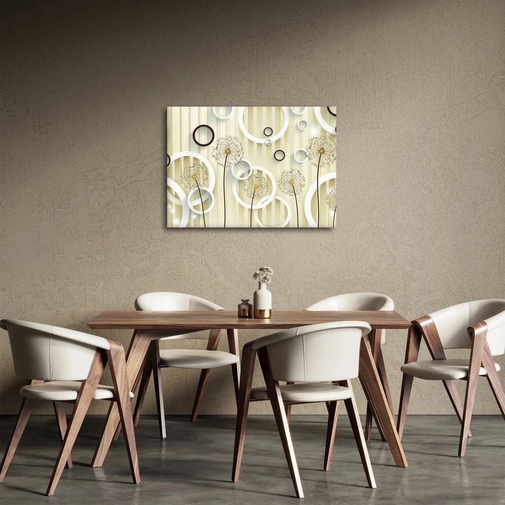 Absztrakt pitypangos kép (70x50 cm)