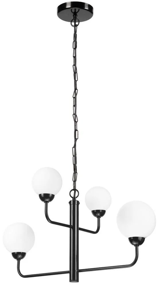 Csillár láncon OSCAR 4xG9/5W/230V fekete