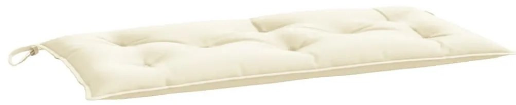 krémfehér oxford szövet kerti padpárna 110 x 50 x 7 cm