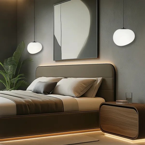 Csillár zsinóron STONES 1xE27/40W/230V átm. 25 cm