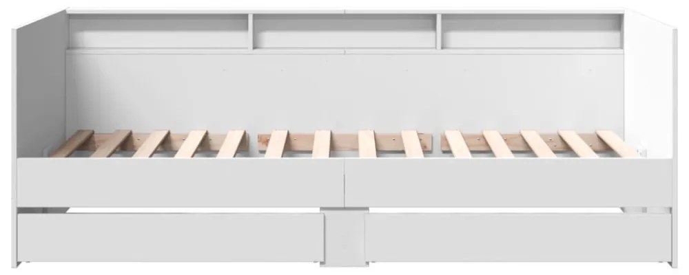 fehér kanapéágy fiókkal matrac nélkül 75x190 cm