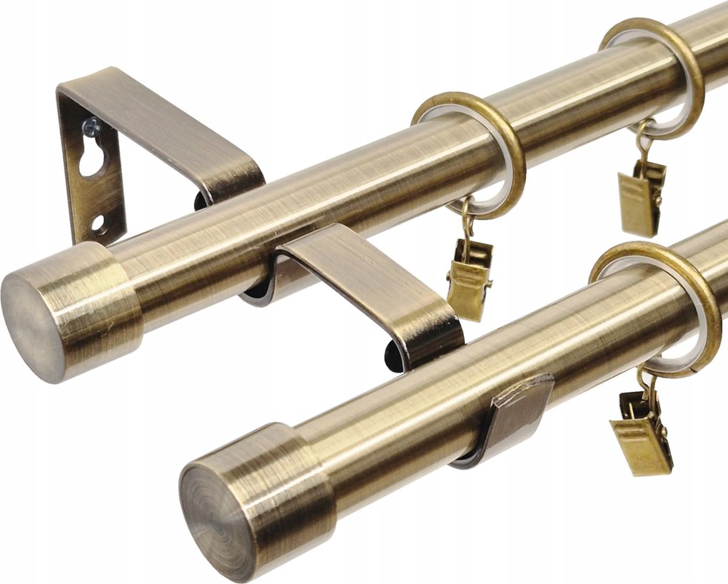 Függönykarnis Dupla Fém Smart 19 MM 5 Szín 180 CM Loft Függönykarnis