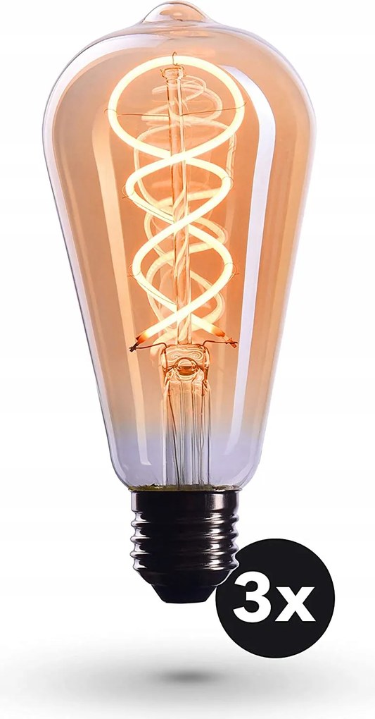 Crown Led izzó Edison E27, retro 4W , 2200 K