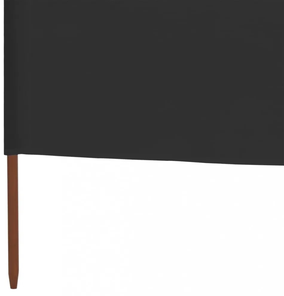 antracitszürke szövet 3-paneles szélellenző 400 x 120 cm