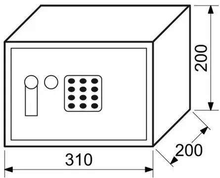 Acélszéf RS.20.EDK elektronikus zárral