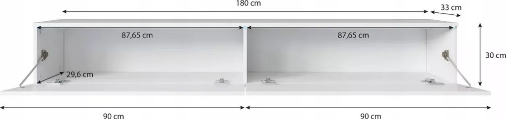 TV állvány CERIEE 180 - fekete grafit