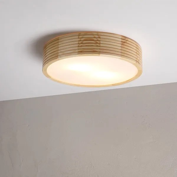 Mennyezeti lámpa NATURAL MODERN 2xE27/15W/230V, átmérő 37,5 cm, fenyő