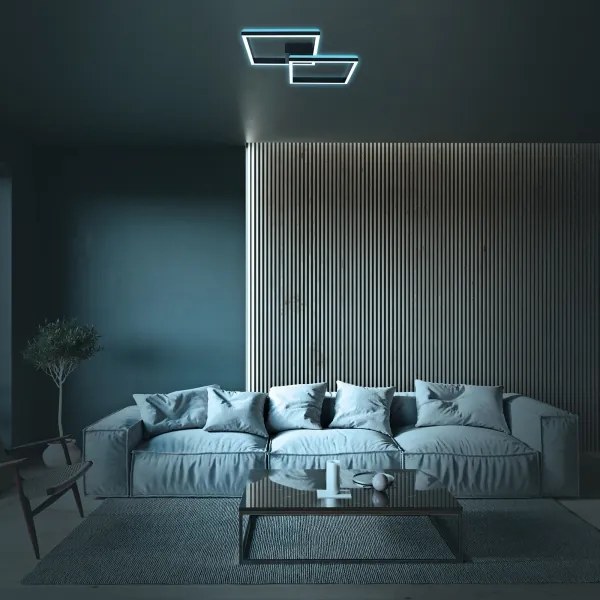 Brilo - LED RGBW Dimmelhető felületre szerelhető csillár FRAME 2xLED/17W/230V 2700-6500K+ távirányító