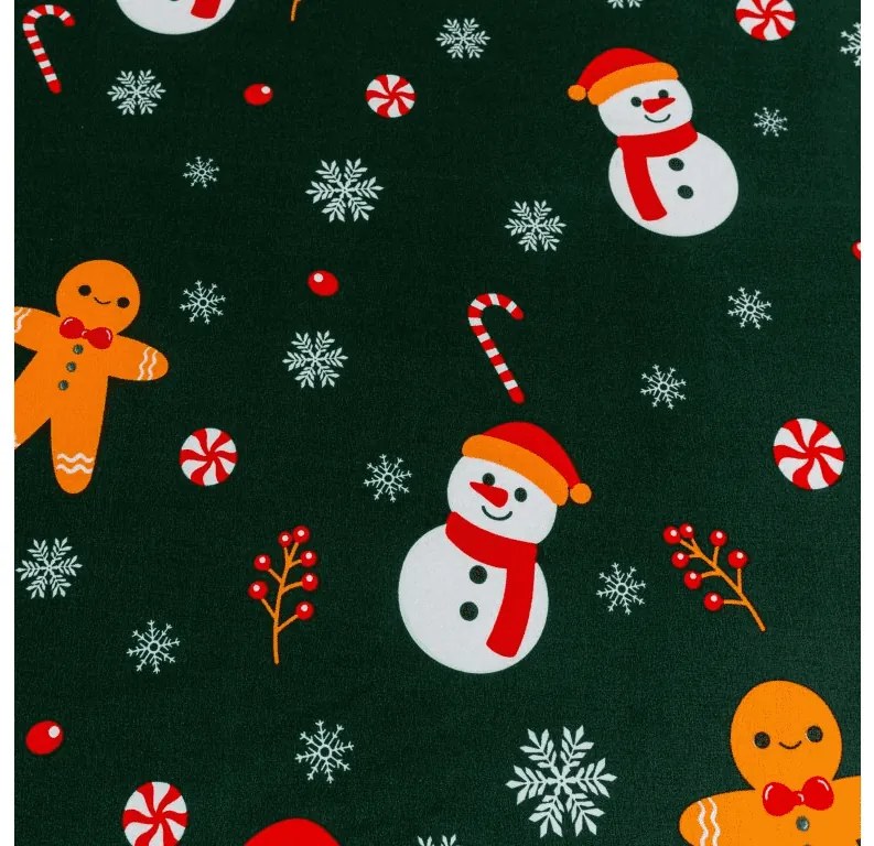 SNOWMAN AND GINGERBREAD lepedő és párnahuzat Méret: 50 x 70 cm | 140 x 240 cm