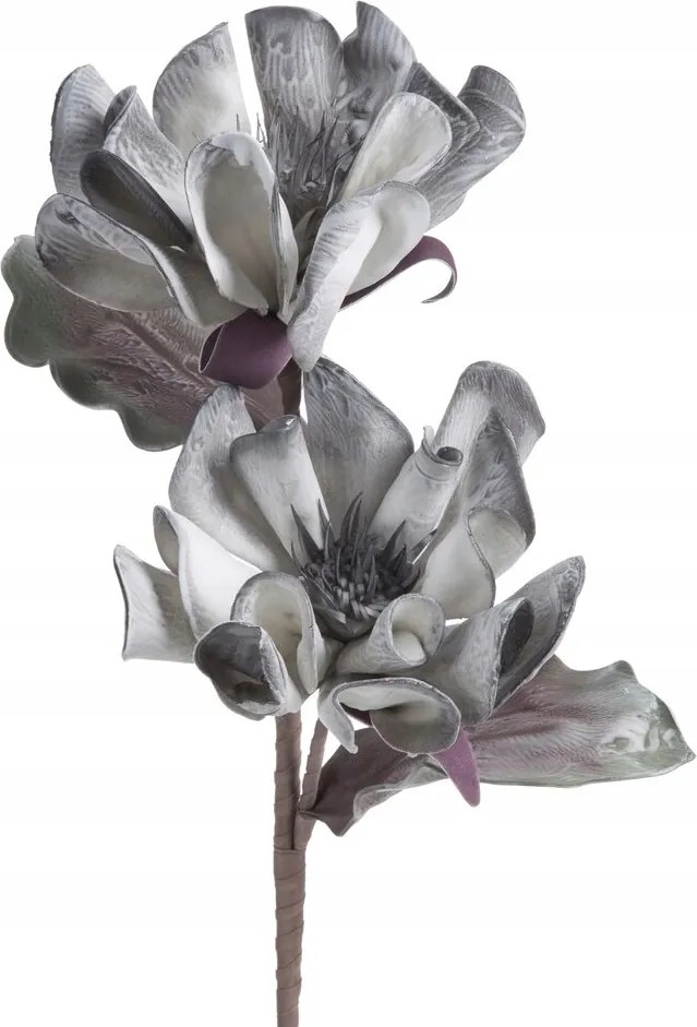 Dekorációs művirág 72 cm ezüst, habszivacs