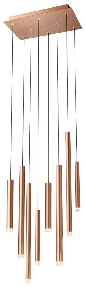 Redo 01-2047 - LED Csillár zsinóron MADISON 8xLED/4W/230V réz