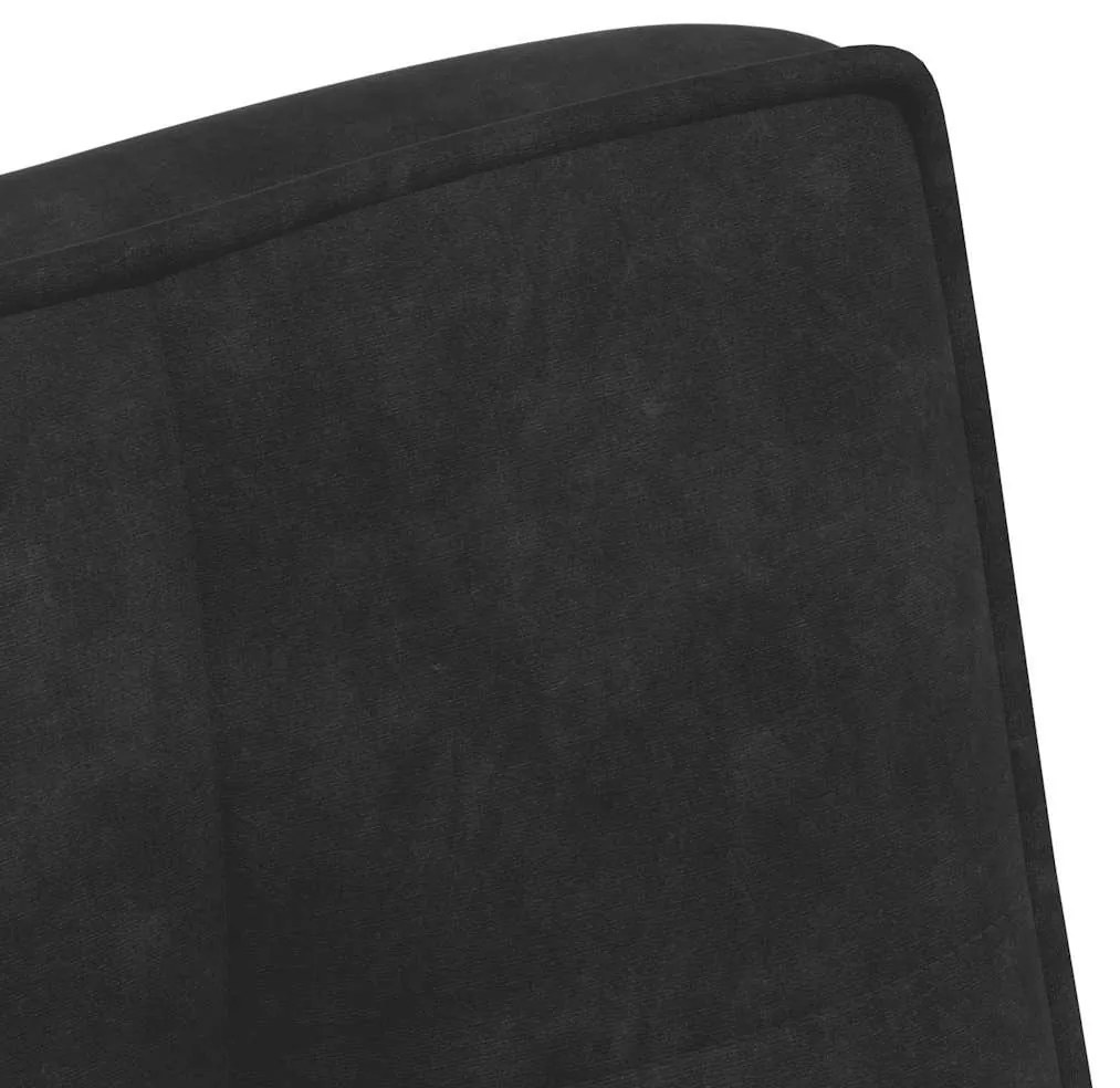 fekete bársonypad 110 x 74 x 84 cm