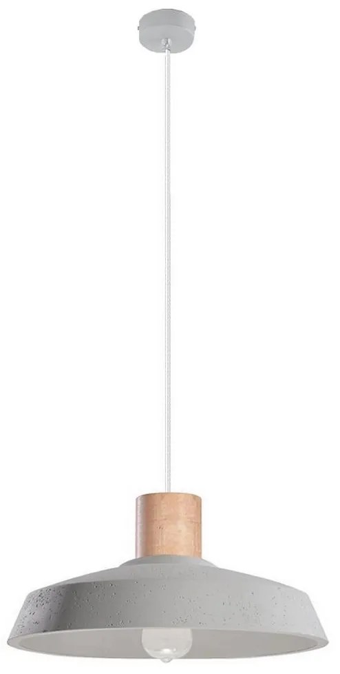 Sollux SL.0282 - Csillár zsinóron AFRA 1xE27/60W/230V szürke/natúr fa