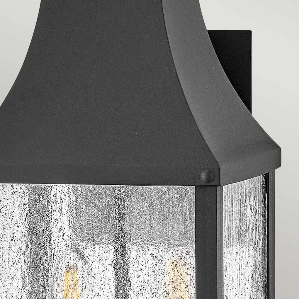 ELSTEAD HK-BEACON-HILLMMB BEACON Klasszikus Kültéri Fali Lámpa Fekete, Átlátszó E14 IP44