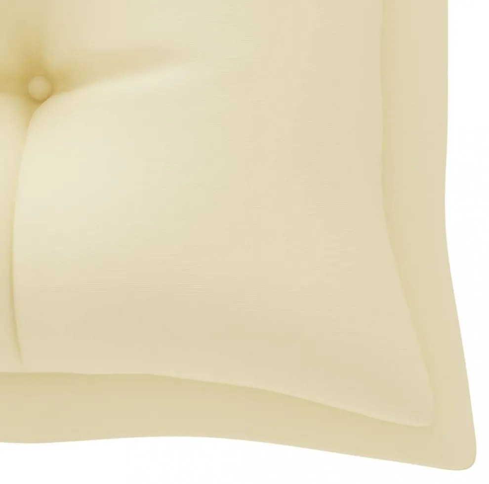 krémszínű oxford szövet kerti padpárna 180 x 50 x 7 cm