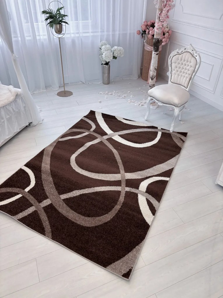 Nora 6926 barna modern szőnyeg 160x230 cm