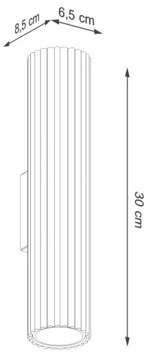 Sollux SL.1634 - Fali lámpa KARBON 2xGU10/10W/230V piros