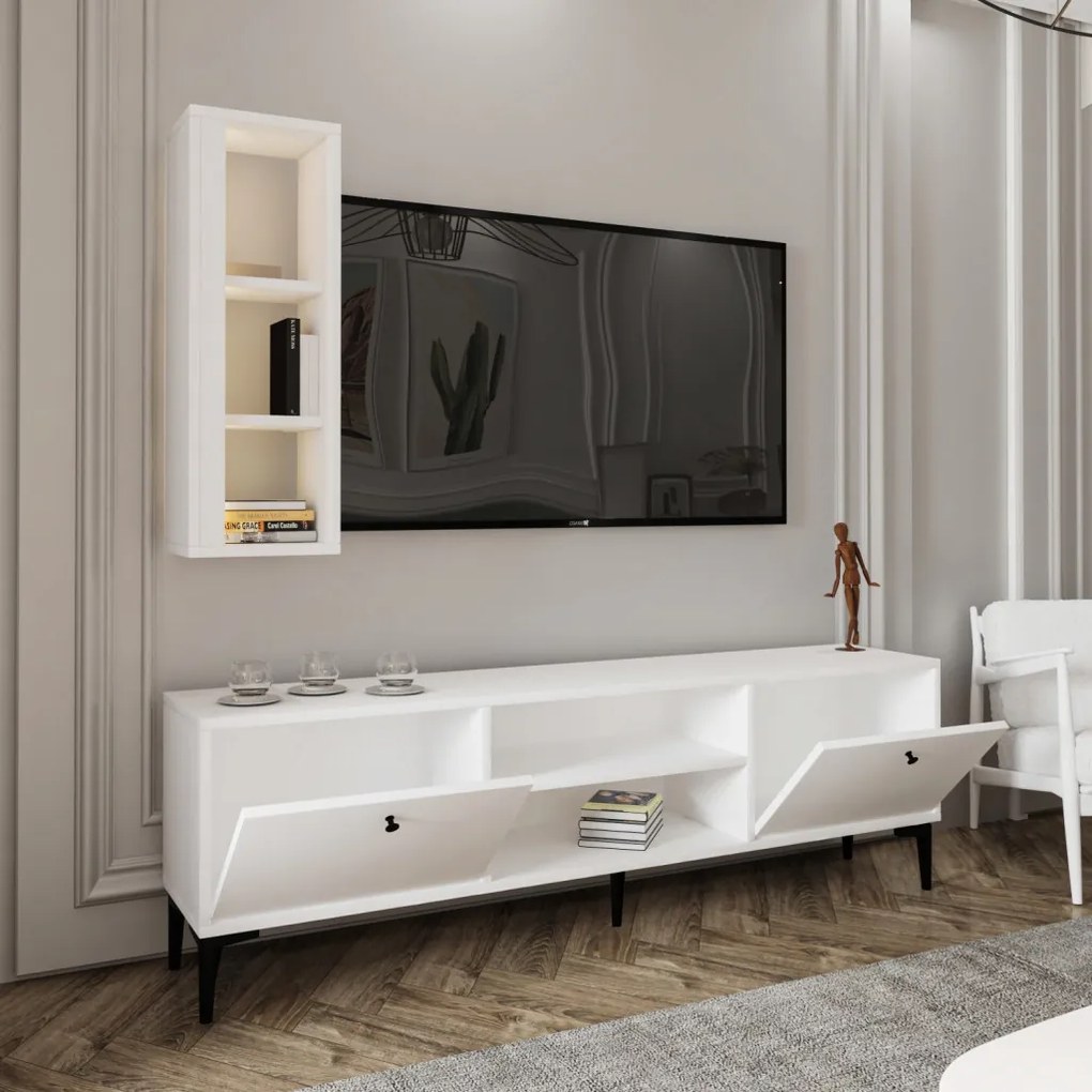 Bien TV-állvány, fehér, 150 cm