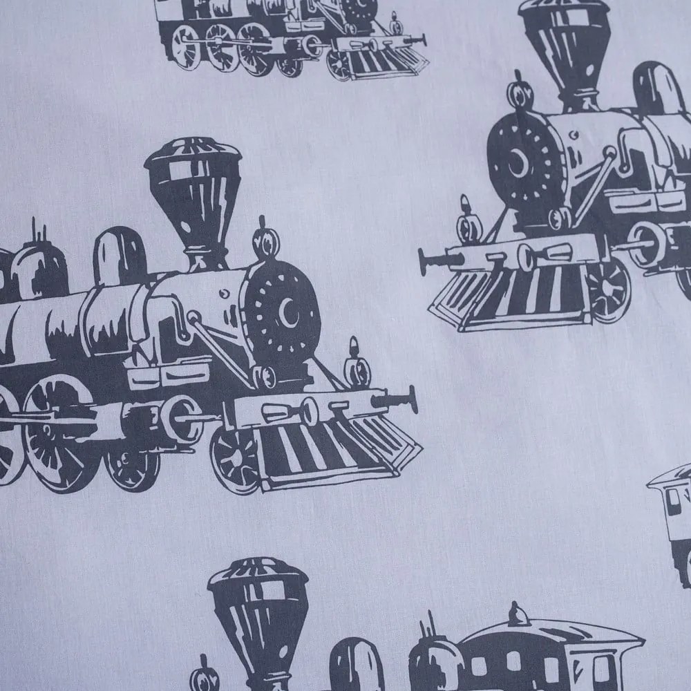 Egyszemélyes pamut gyerek ágyneműhuzat 140x200 cm Train – Jerry Fabrics