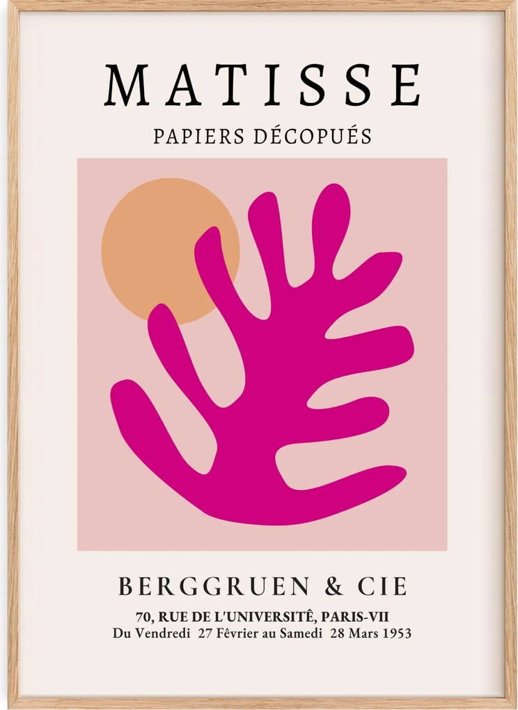 Poszter 50x70 Henri Matisse Papiers Découpés Lila kör alakú forma