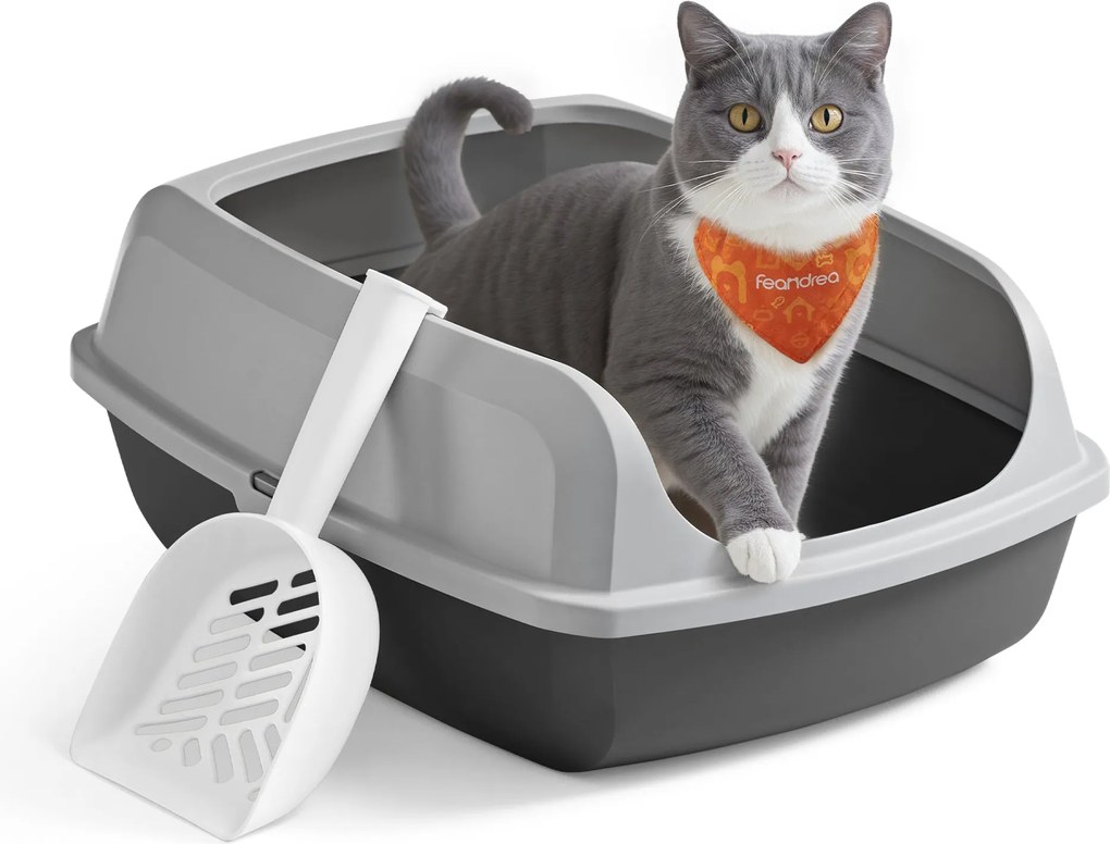 XL magas peremű macskaalmotartó tálca kiscicák és nagy macskák számára