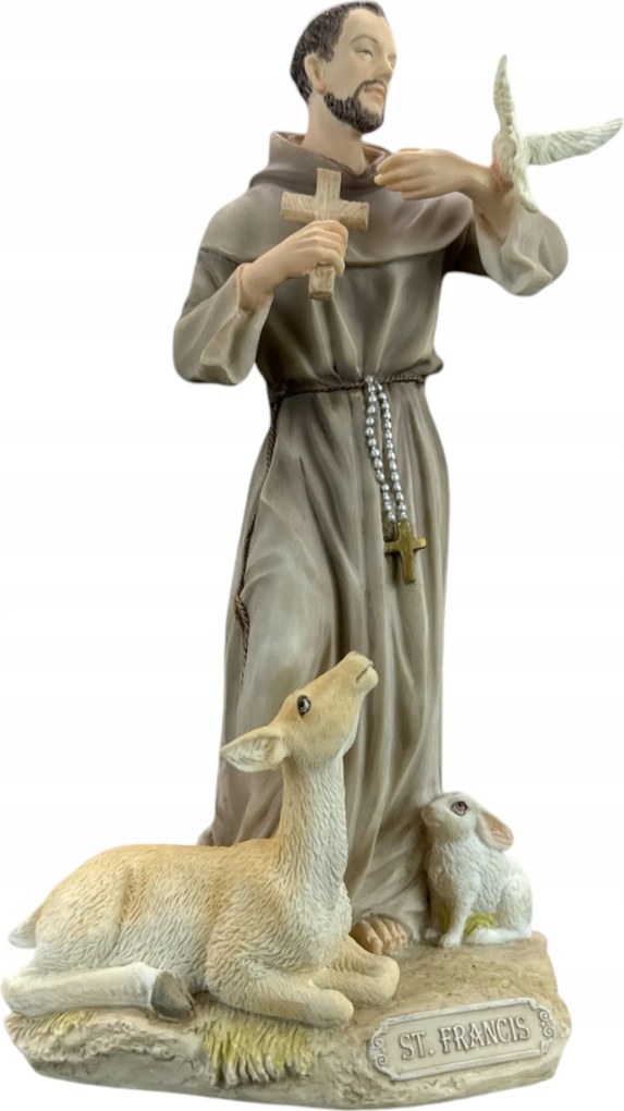 Assisi Szent Ferenc szobor Veronese színben (WU76058AA)