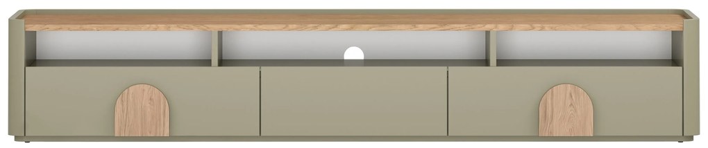 Amilio RTV szekrény 200 cm - eukaliptusz / baltic tölgy / natúr tölgy fogantyú