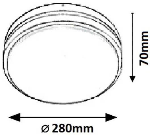 Rabalux 8848 - LED kültéri mennyezeti lámpa HAMBURG LED/12W/230V IP44