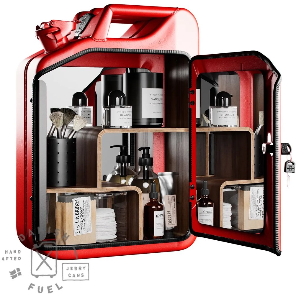 Koupelnová skříňka / kanistr - Bathroom Cabinet, Gas Red, 6 variant - Danish Fuel variáns: Dió
