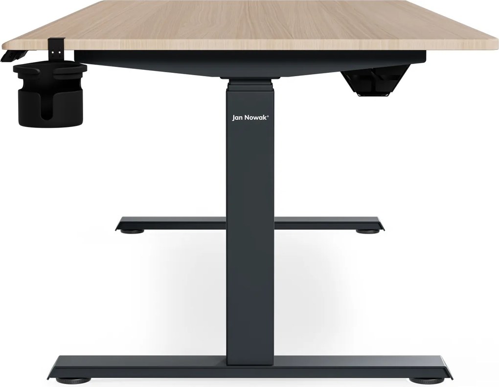 Elektromos íróasztal magasságállítással ergonomikus antracit/sonoma tölgy,1600x800 mm: ARIA
