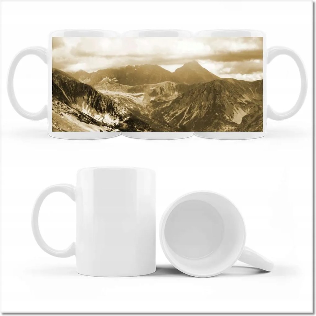 Bögre fényképpel Tátra Lengyel hegyek Kilátás