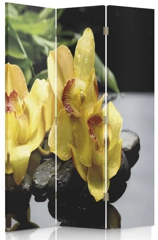 Gario Paraván A sárga orchidea varázsa Méret: 180 x 170 cm, Kivitelezés: Klasszikus paraván