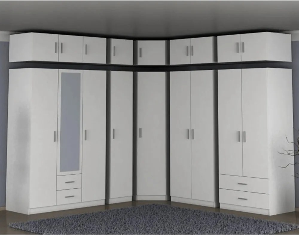 Szekrény, fehér, INVITA Typ 2