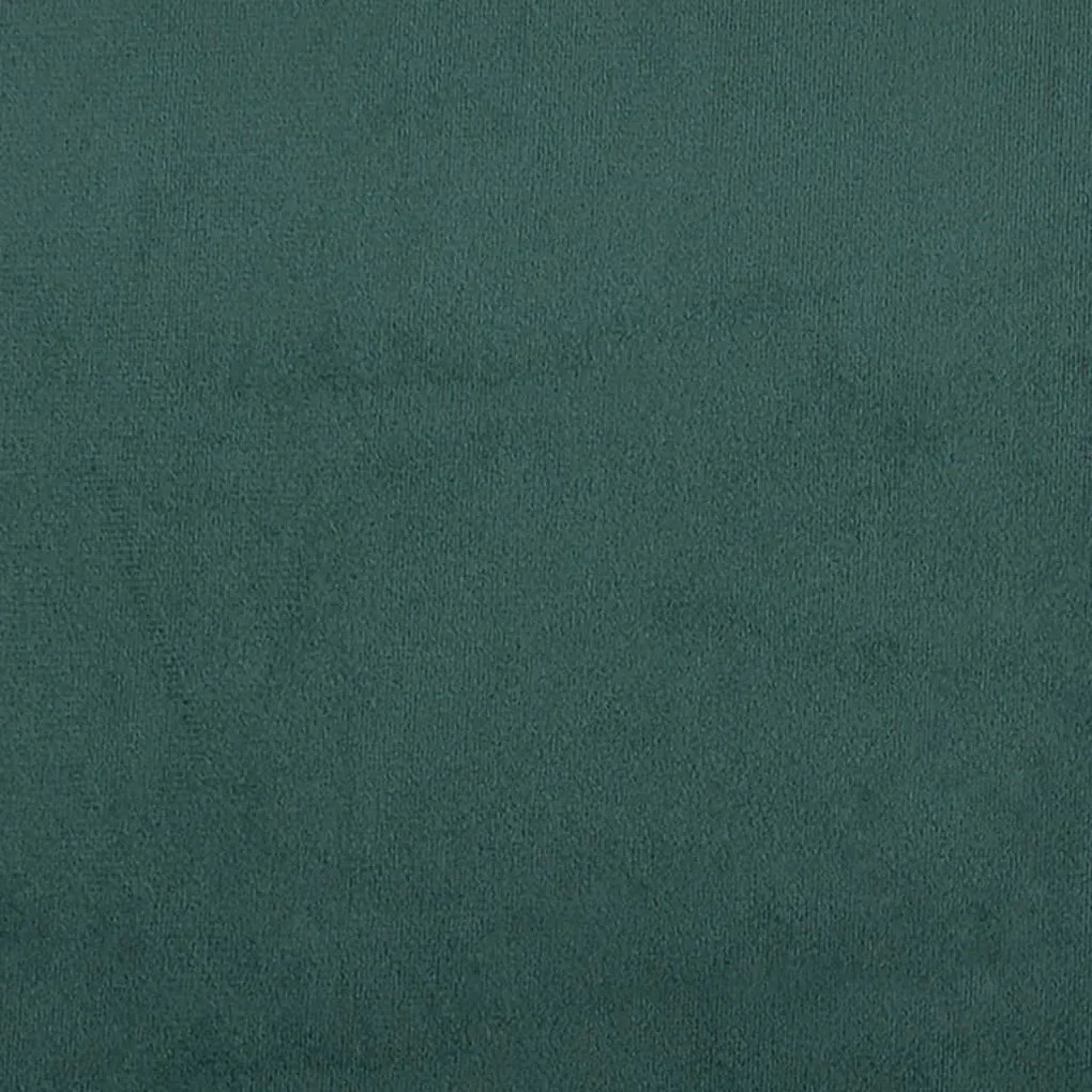 sötétzöld L-alakú bársony kanapéágy 271x140x70 cm