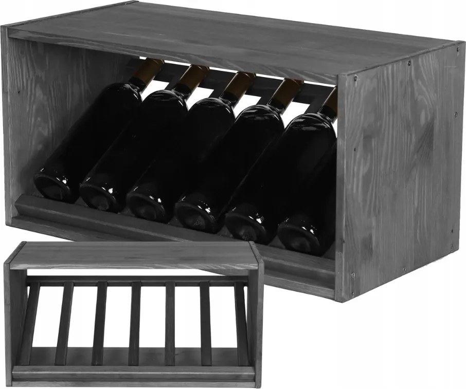 Bortartó állvány palacktartó szekrény bortartó állvány Moduláris 5 palack Ferde