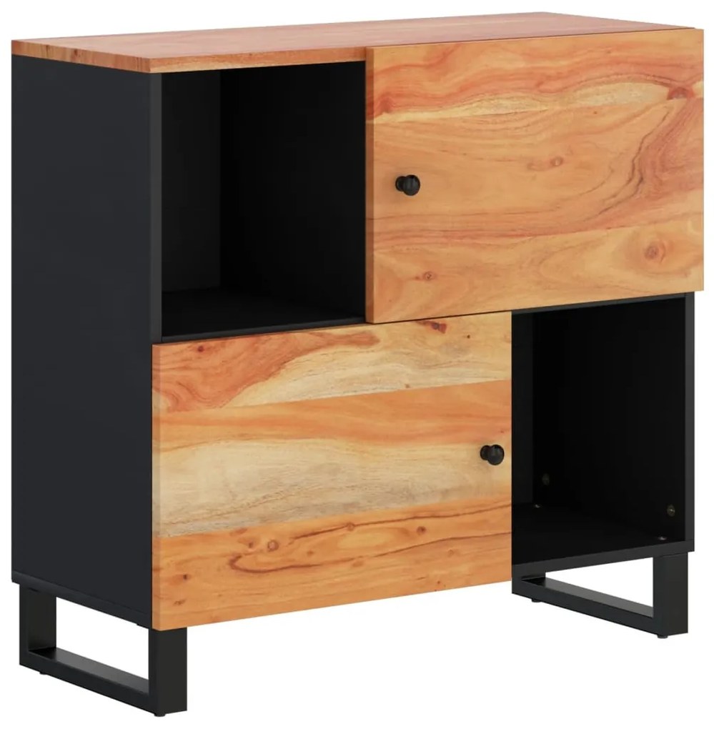 tömör akácfa tálalószekrény 2 ajtóval 80 x 33 x 75 cm