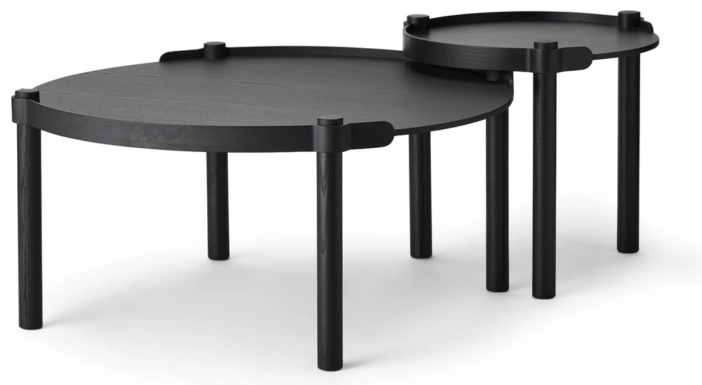 Fa asztal 80cm, fekete tölgy - COOEE