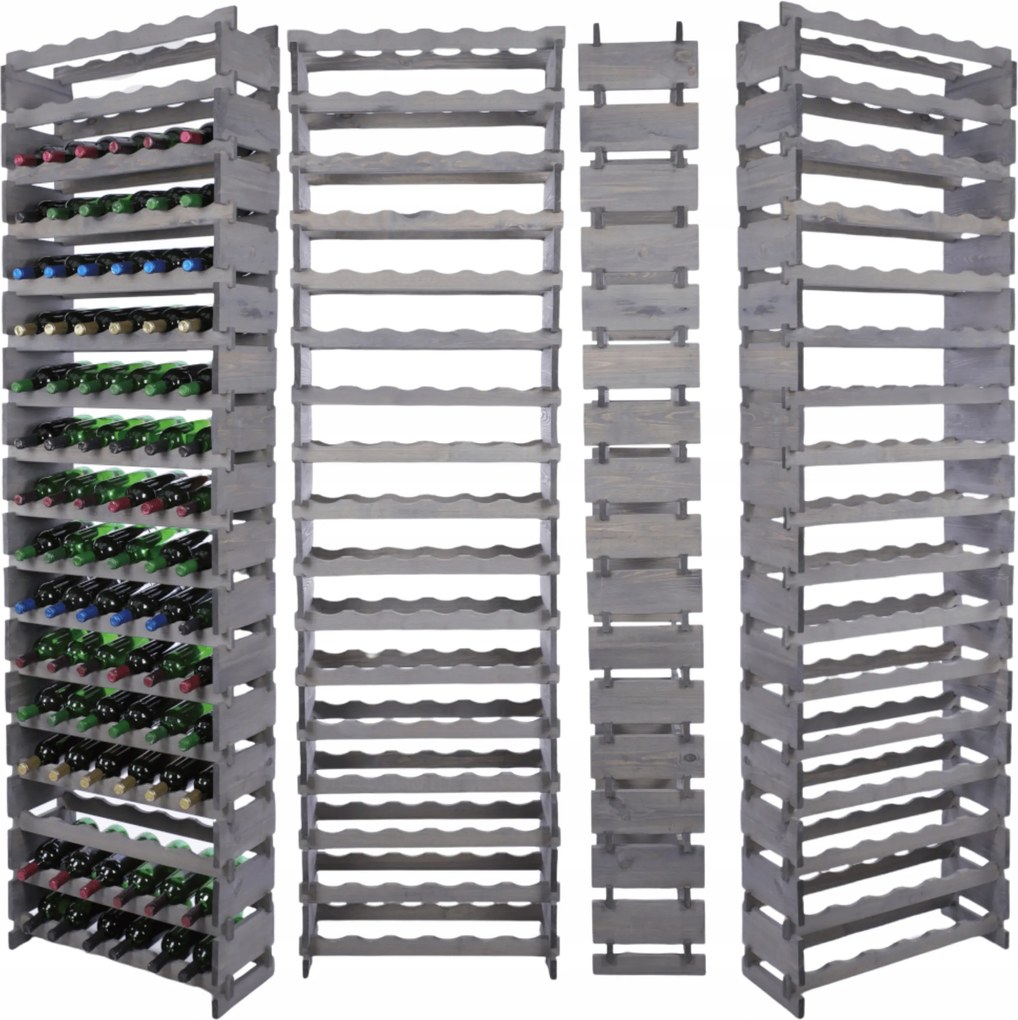 Bortartó állvány moduláris palacktartó állvány 17x6 építs, mint az impregnáló kockák