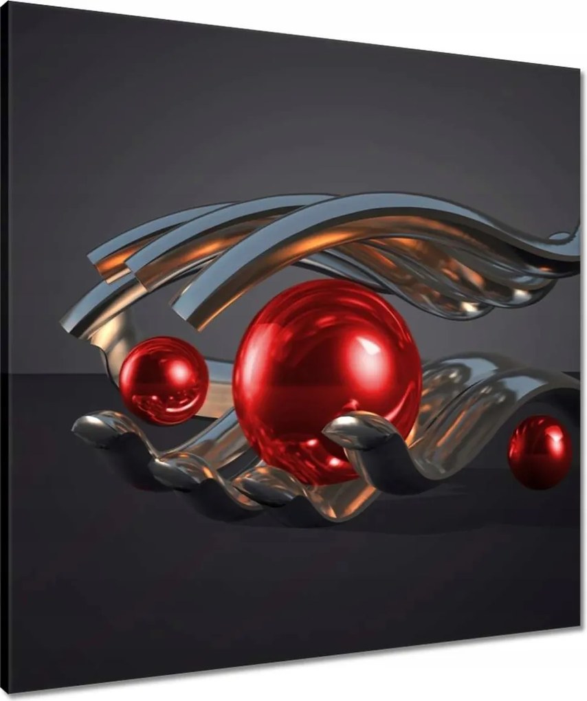 Vászonkép 70x70 Piros gömbök a kézben