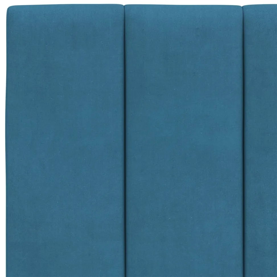 kék bársony ágykeret matrac nélkül Hanko 140 x 200 cm