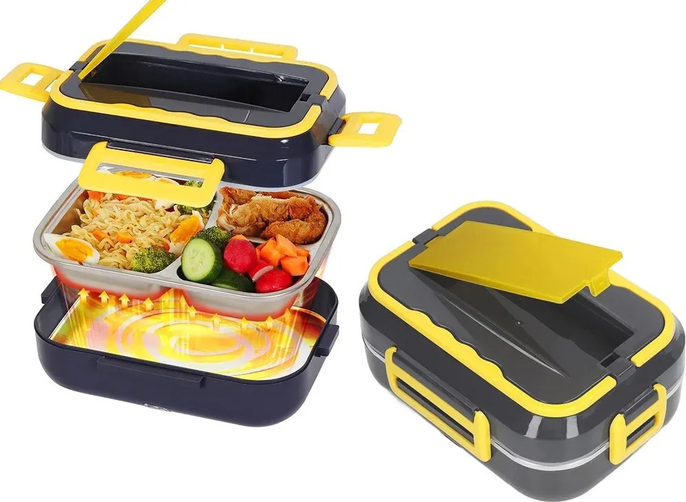 VERK Ételmelegítő doboz - 12V/220V - fekete
