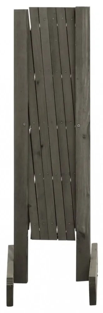 vidaXL szürke tömör fenyőfa rácsos kerti kerítés 120 x 60 cm