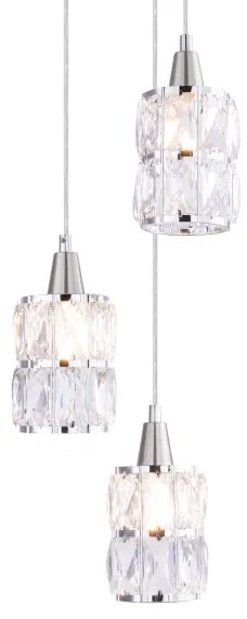Globo 15760-3 - kristály csillár zsinóron WOLLI 3xE14/40W/230V