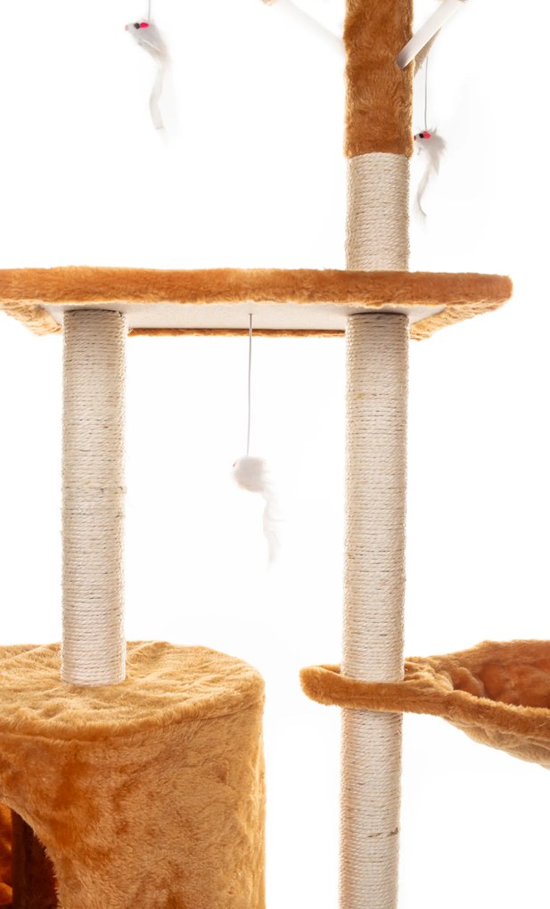 Kaparófa macskáknak Hawaj 138 cm | vörös