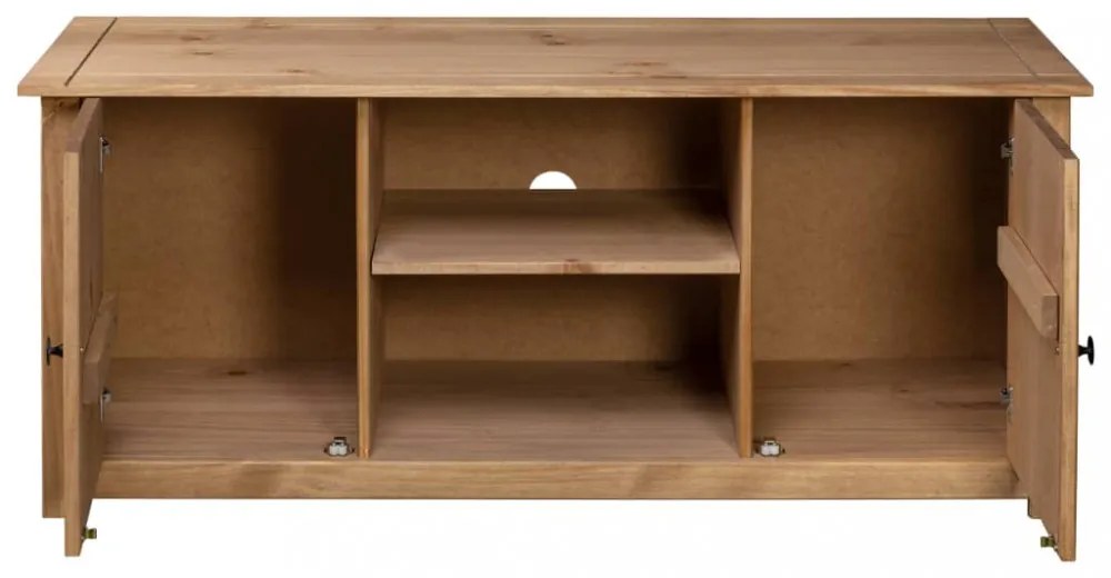 tömör fenyőfa Panama TV szekrény 120 x 40 x 50 cm
