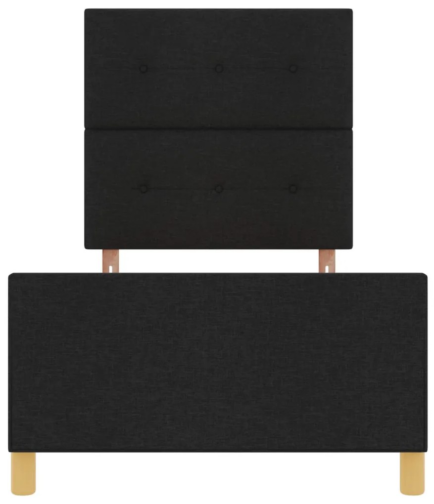 Fekete Ágykeret 100x200 cm Szövet